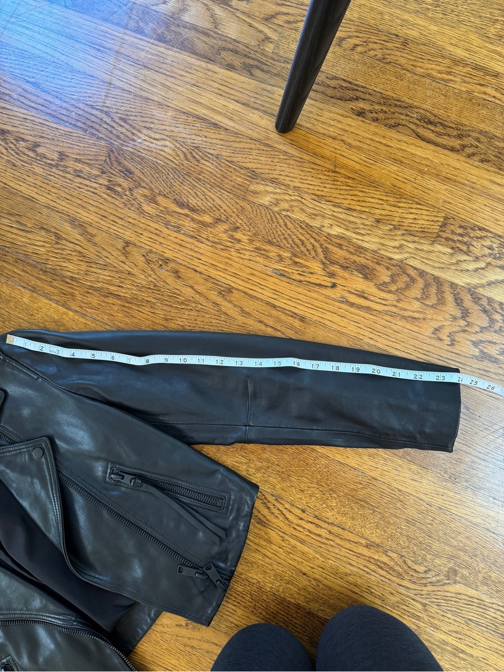 All Saints Elora Black Cropped Leather Jacket - Picture 6 of 7